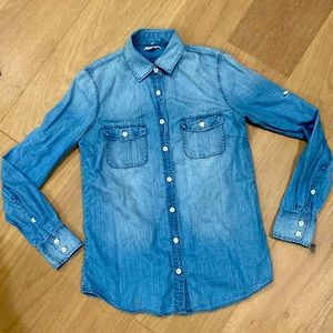 J Crew chambray shirt, size 0